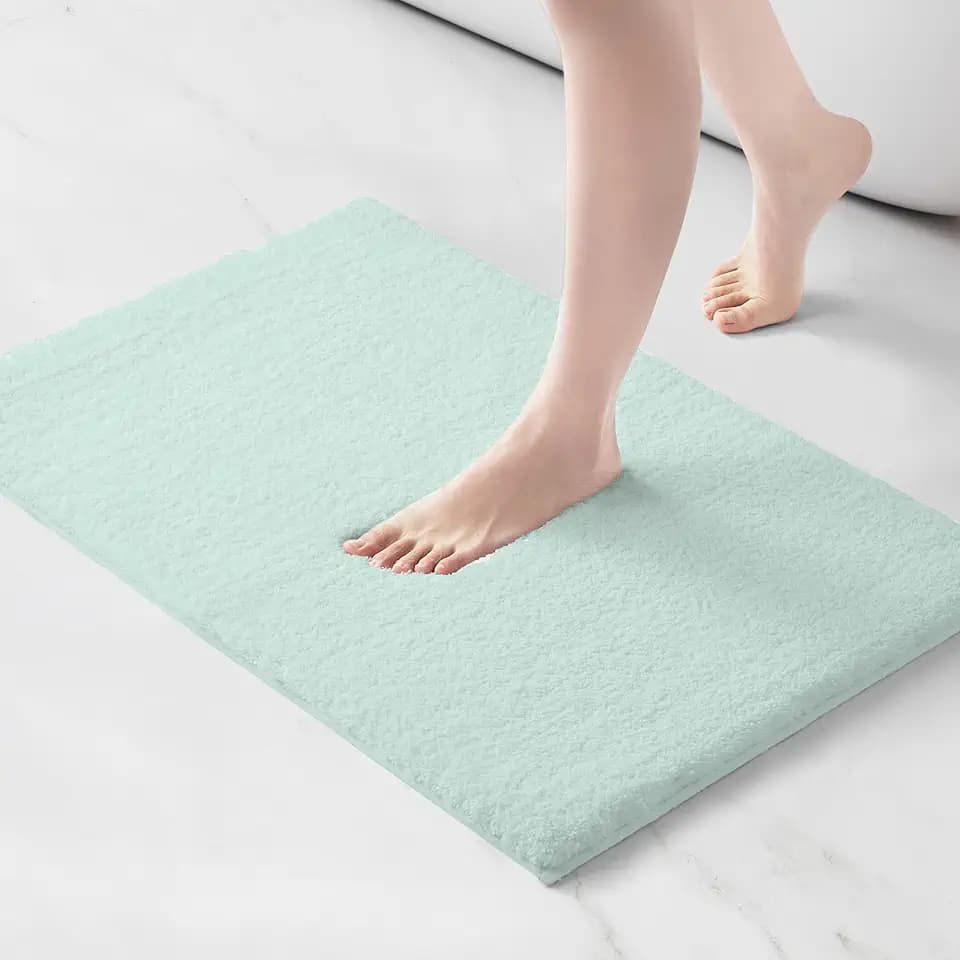 Madison Park Marshmallow Super Soft & Absorbent Bath Rug, 20 x 30, Seafoam