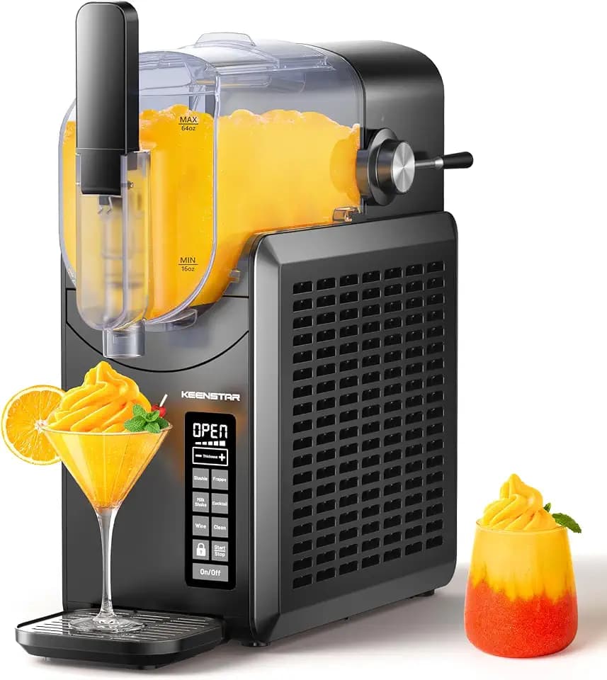 Slushie Machine, Slushy Machine for Home with 5 Preset Programs, No Ice Needed, Frozen Drink Maker with Self-Cleaning for Frozen Margaritas, Frappés, Milkshake & More Black