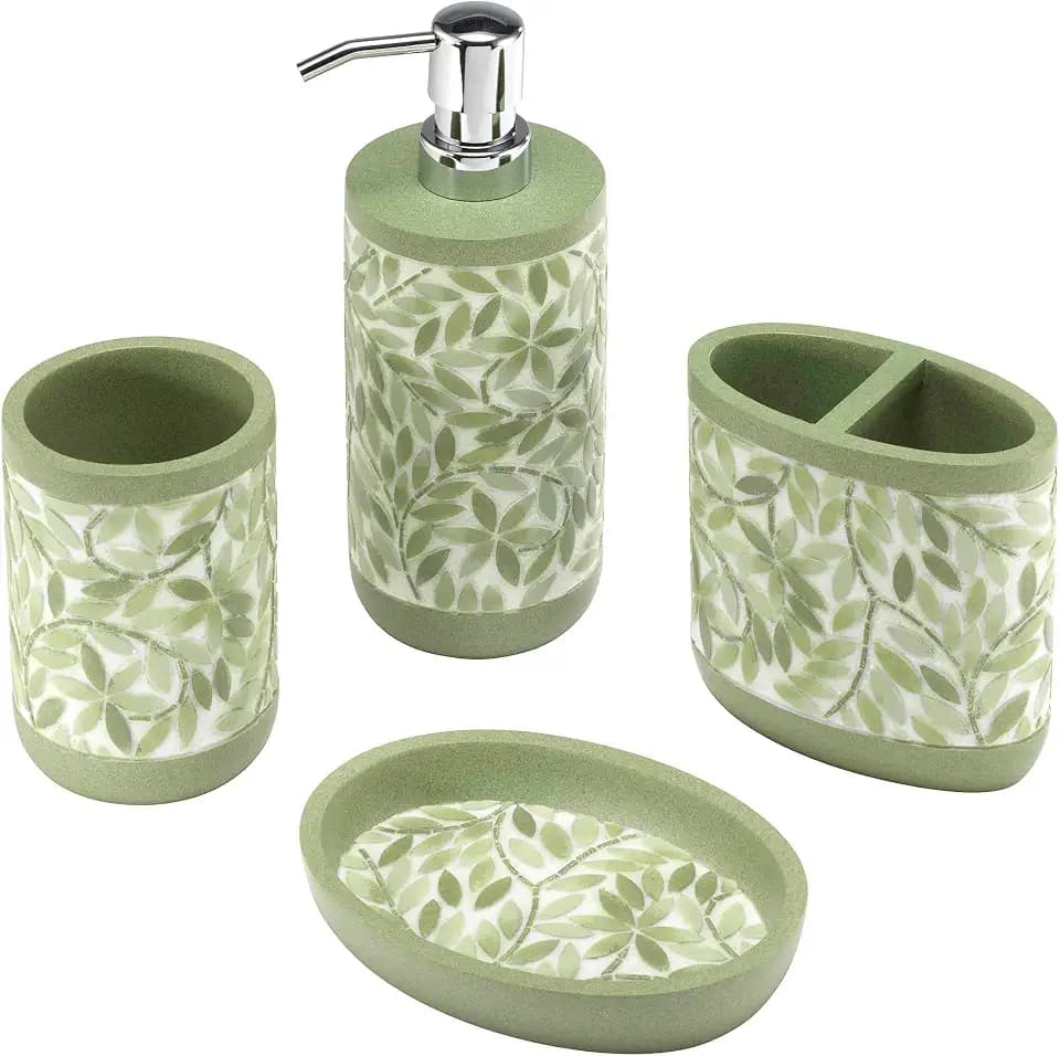 Avanti Linens - Vanity Set, Lotion Pump, Tumbler, Soap & Toothbrush Holder