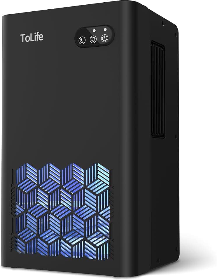 ToLife Dehumidifier, 1000 Sq Ft 95 oz Tank with Sleep Mode, Auto Shutoff