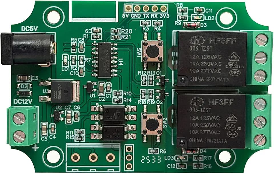 DSD TECH 2 Kanäle Bluetooth Relaismodul für Fernbedienung Schalter Kompatibel mit iPhone und Android 4.3