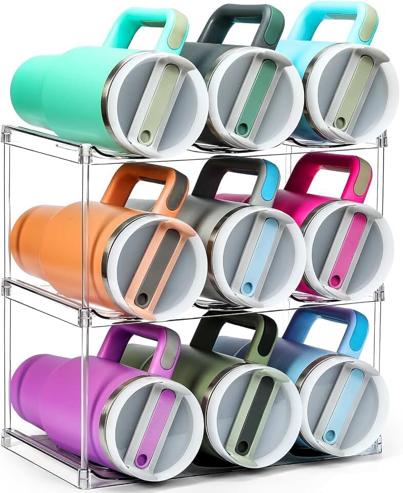 Premium Water Bottle Organizer for Stanley 40OZ & Various Bottles, Tumblers