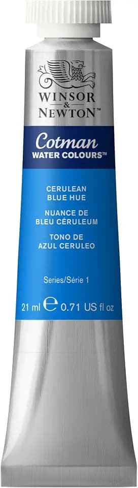 Winsor & Newton Cotman Watercolor Paint, 21ml Tube, Cerulean Blue Hue