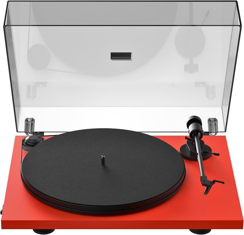 Pro-Ject Primary E Phono - Plug & Play Plattenspieler mit Vorstufe, Rot