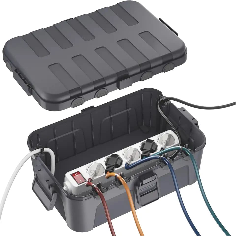 RESTMO große Kabelbox wasserdicht, Elektrokasten für Verlängerungskabel