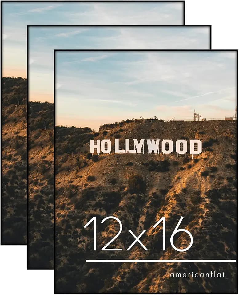 Americanflat 12x16 Picture Frame 3-Pack - Black