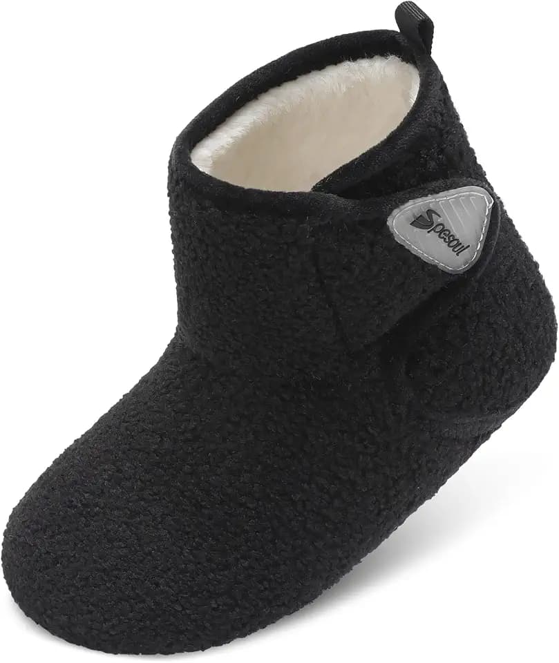 Spesoul Womens Mens Slipper Boots Fuzzy House Slippers Non Slip Slipper Socks Adjustable Bootie Slippers for Indoor and Outdoor