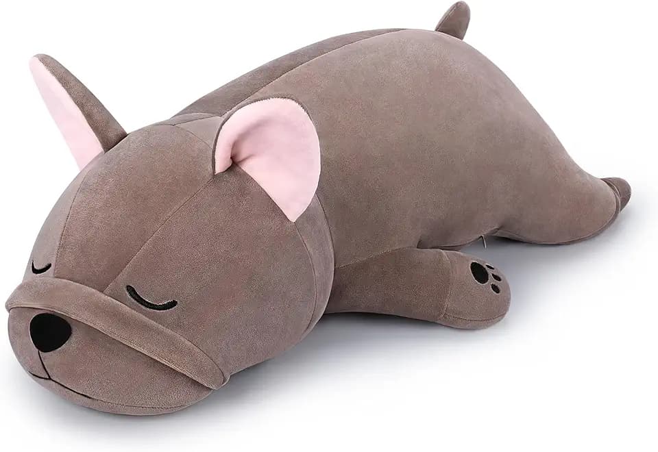 Auspicious beginning 30'' Giant French Bulldog Plush Stuffed Animal- French Bulldog Dog Plush Pillow Plushies, Large Sleeping Body Pillow Dog Plushie Toy, Christams Birthday Gifts for Kids Girls Boys