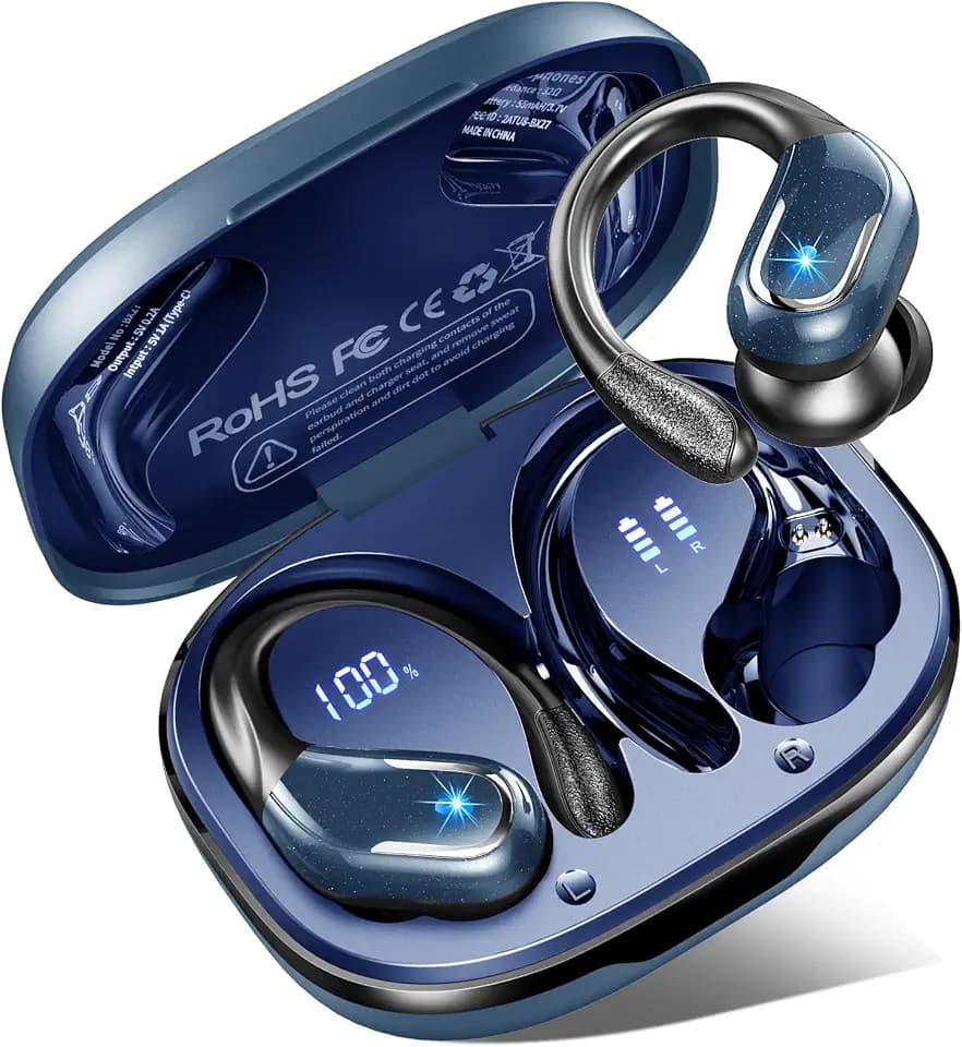 Rulefiss Kopfhörer Kabellos Bluetooth 5.4, 75Std Bluetooth Kopfhörer Sport
