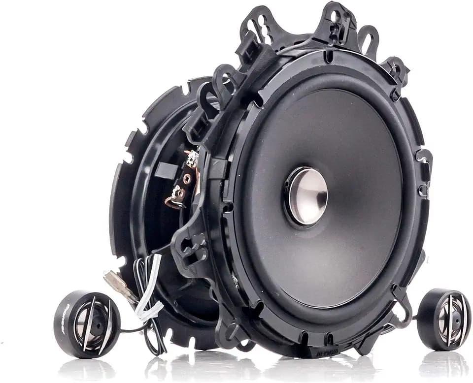 Pioneer TS-A1600C 16,5 cm 2-Weg-Komponenten-Lautsprecher Set mit 2 Lautsprechern (je 350 W max., 80 W Sinus), kraftvoller Klang, hoher Wirkungsgrad, 59 mm Einbautiefe, 144 mm Einbauausschn. mit Gitter