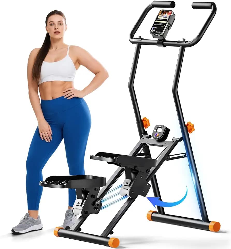 Folding Stair Stepper for Home, 2026 Upgraded Stair Climber with Adjustable Handlebar