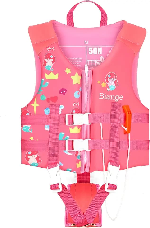 Kids Swim Vest Jacket, Toddler Floaties for Boys Girls Ages 1-9 Years Old