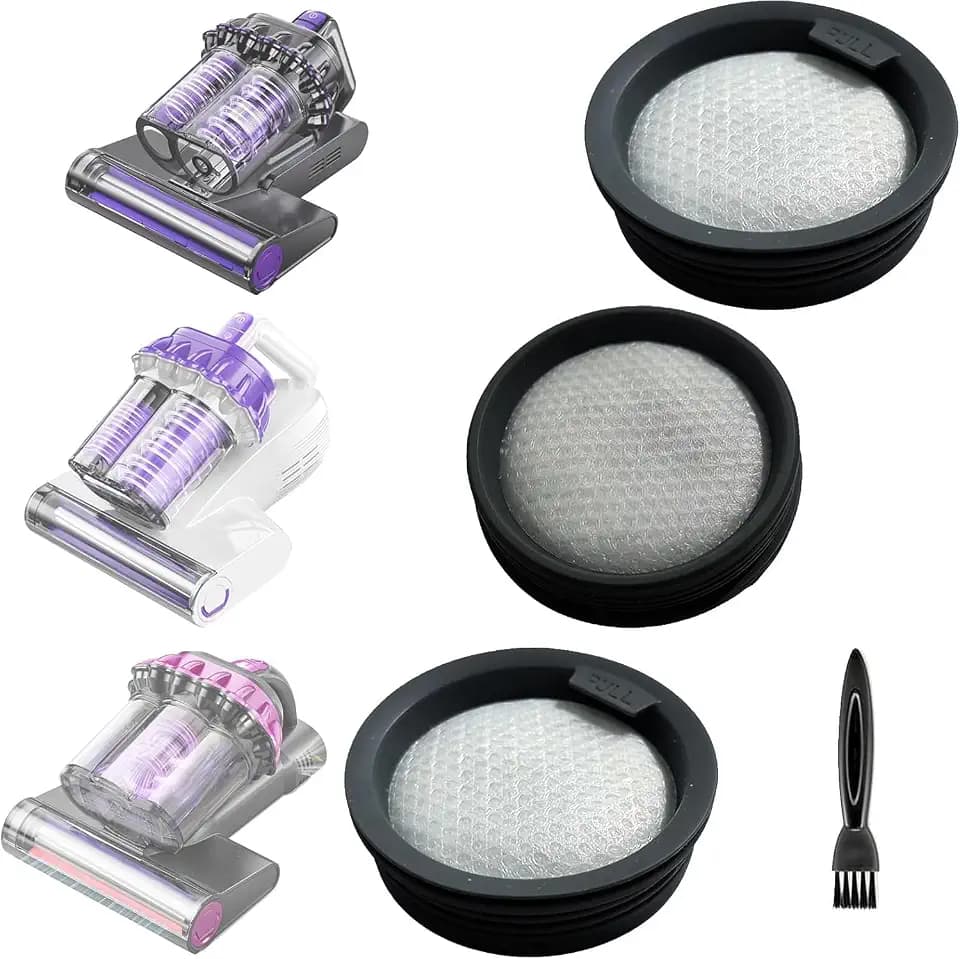 3Pack Hepa Filters Replacement Compatible with VOCESOR CY800, FEPPO C026 PRO, Mxnsewr CY168 Mattress Vacuum, Washable Filters Works with Flybroom C027MAX and Xlife C026 PRO Mattress Vac
