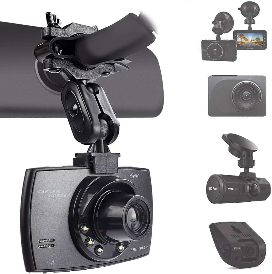 Sportway S60 Armaturenbrett-Spiegelhalterung mit 10 Gelenken, für Rove Apeman Chortau Roav Nexar iiwey Z-Edge Old Shark Rexing KDLINKS Falcon Zero Transcend VANTRUE Die meisten Auto-Dash-Kameras