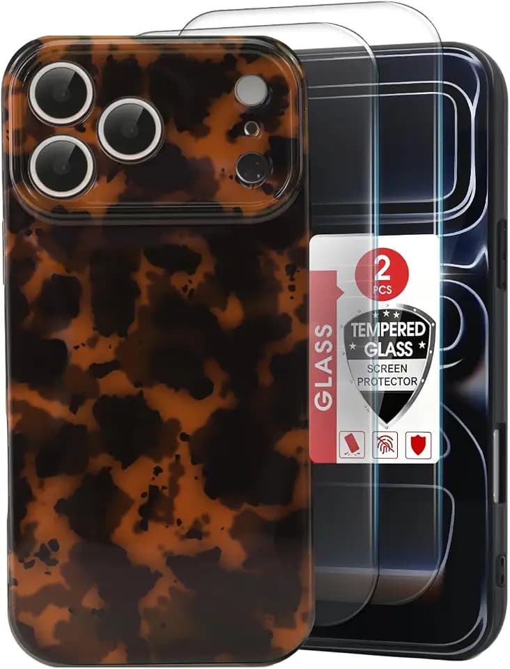 MYY Cute Phone Case for iPhone 18 Pro Max/iPhone 17 Pro Max, Brown Leopard