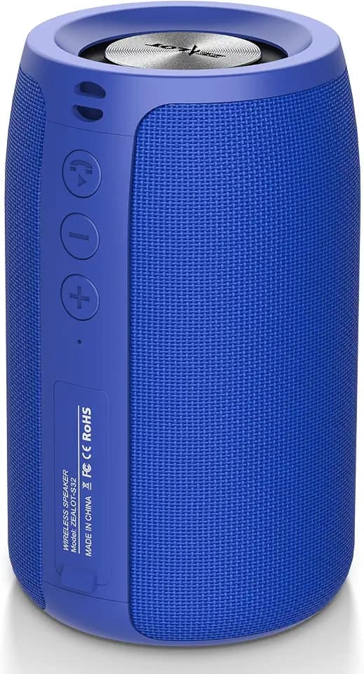 ZEALOT Bluetooth Lautsprecher,Musikbox mit USB/TF Karte/AUX,Bluetooth Box mit IPX5 Wasserdicht,12h Spielzeit,Dual Pairing,Tragbarer Kabelloser Lautsprecher für Home&Outdoor