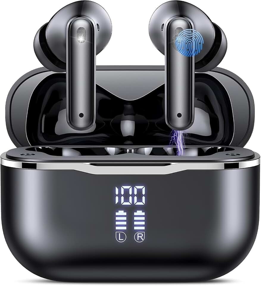 Csasan Bluetooth-Kopfhörer mit Adaptives Noise Cancelling in Echtzeit, 60H