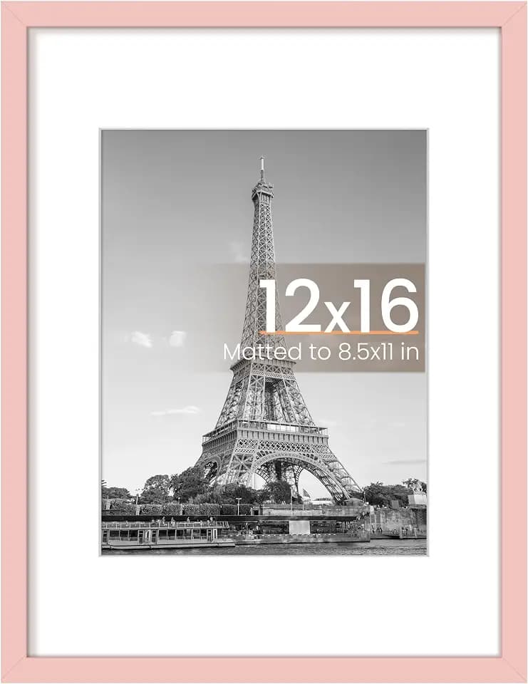 upsimples 12x16 Picture Frame, Wall Decor Poster Frames, Pink 1 Pack