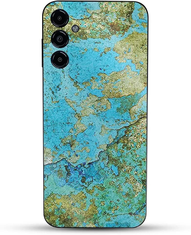 Glossy Glitter Phone Skin Compatible with Bark Phone - Teal Marble - Premium 3M Vinyl Protective Wrap Decal Cover - Easy to Apply | Crafted in The USA by MightySkins