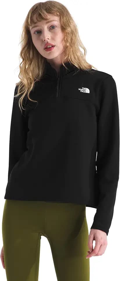 THE NORTH FACE Women's Cedar Trail Grid Fleece Quarter Zip Jacket | Cold Weather Top With Durable, Reinforced Bindings
