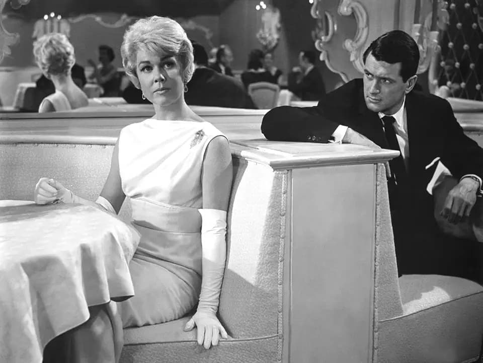 ART.COM Wall Photo Pillow Talk, Doris Day, Rock Hudson, 1959, 24" x 18"