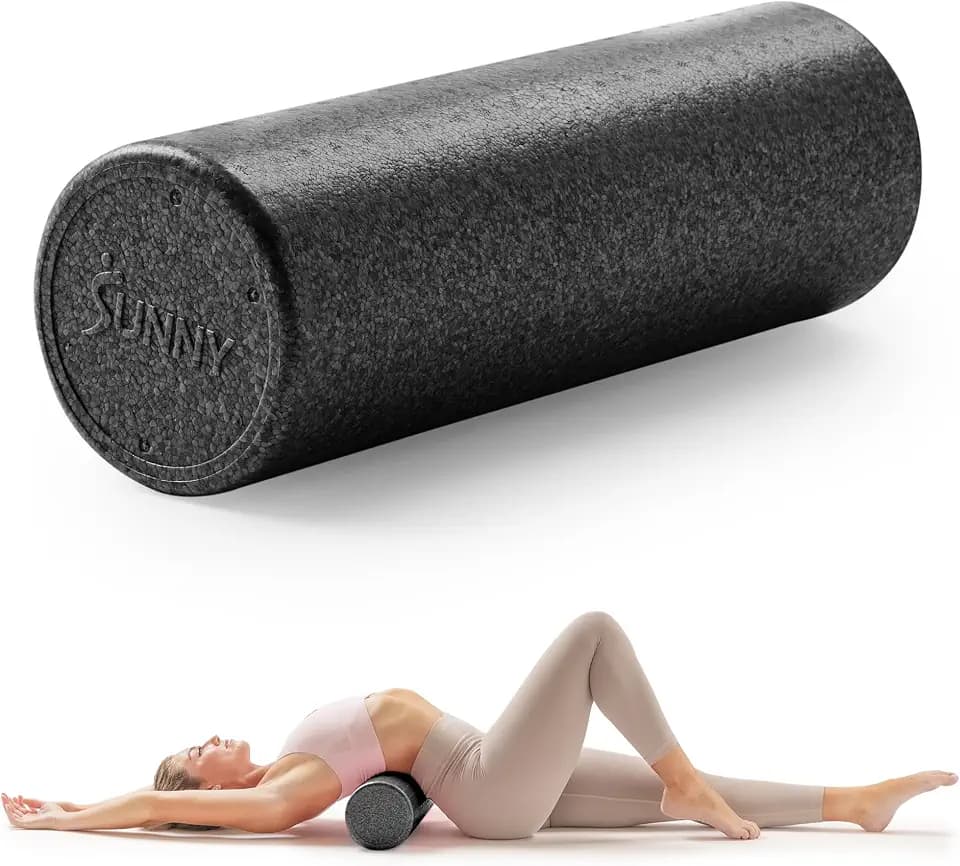 Sunny Health & Fitness 18" Black High-Density Yoga Foam Roller