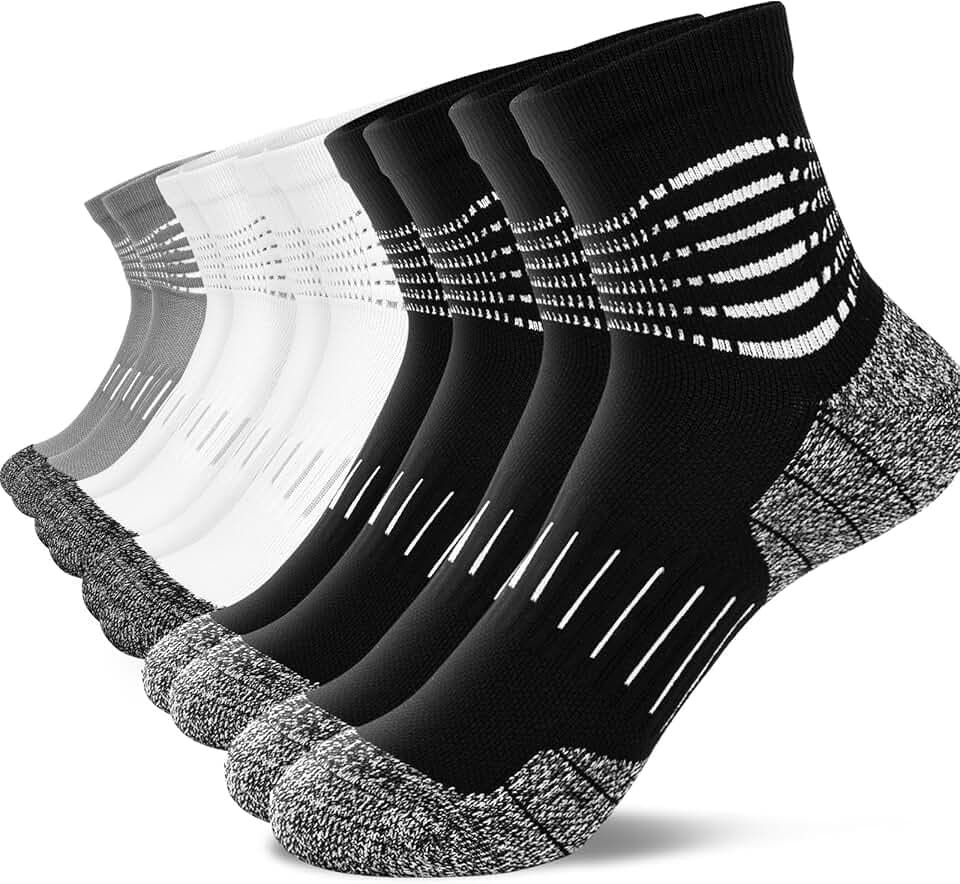 IRAMY Ankle Compression Socks Women Men Plantar Fasciitis Relief 3/5 Pairs