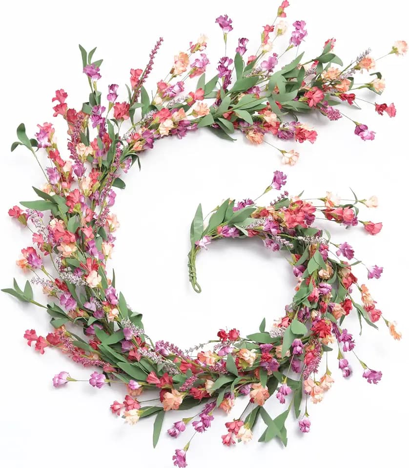 Artgar Flower Garland, 6Ft Spring/Summer Floral Garland