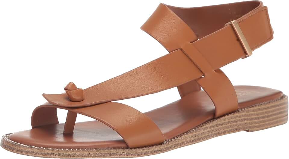 Franco Sarto Womens Glenni Ankle Strap Flat Sandals