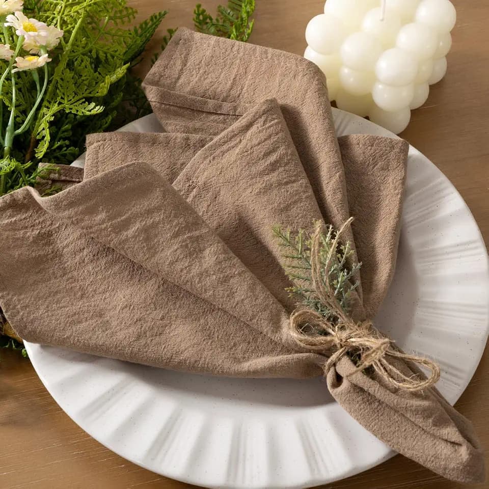 Cloth Napkins Fall Washable Reusable Linen Wedding Party Home Table Decor
