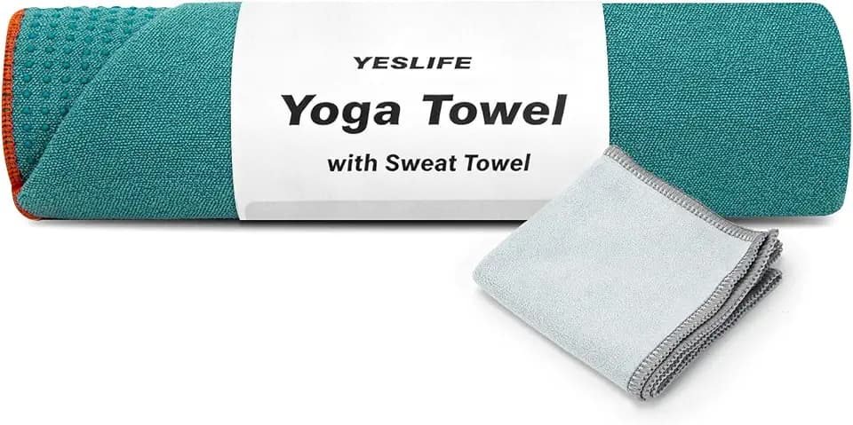 YESLIFE Non-Slip Yoga Towel, 72"x24", Cyan