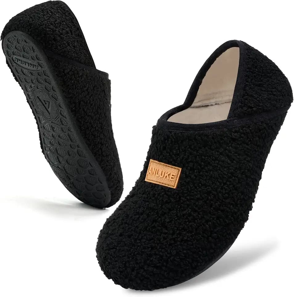 ANLUKE House Slippers for Women Men Fuzzy Socks Indoor/Outdoor