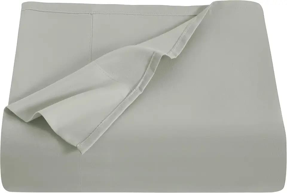 NTBAY Twin XL Microfiber Flat Sheet, 66 x 102, Smoke Grey