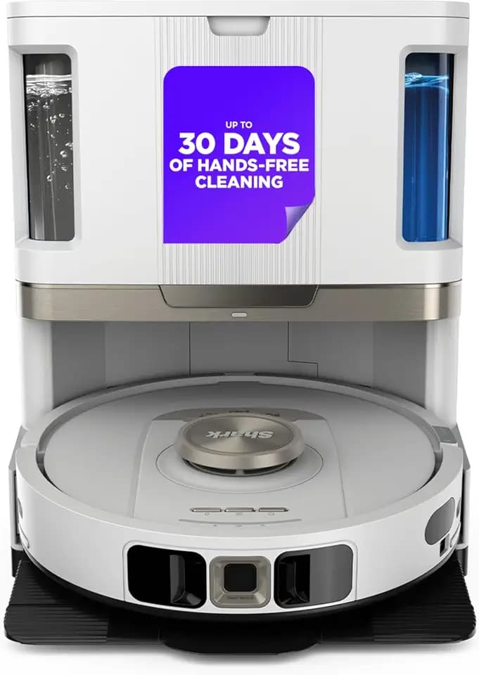 Shark Stratos Robot Vacuum & Mop Combo, 60-Day Self-Empty, White, AV2700ZE
