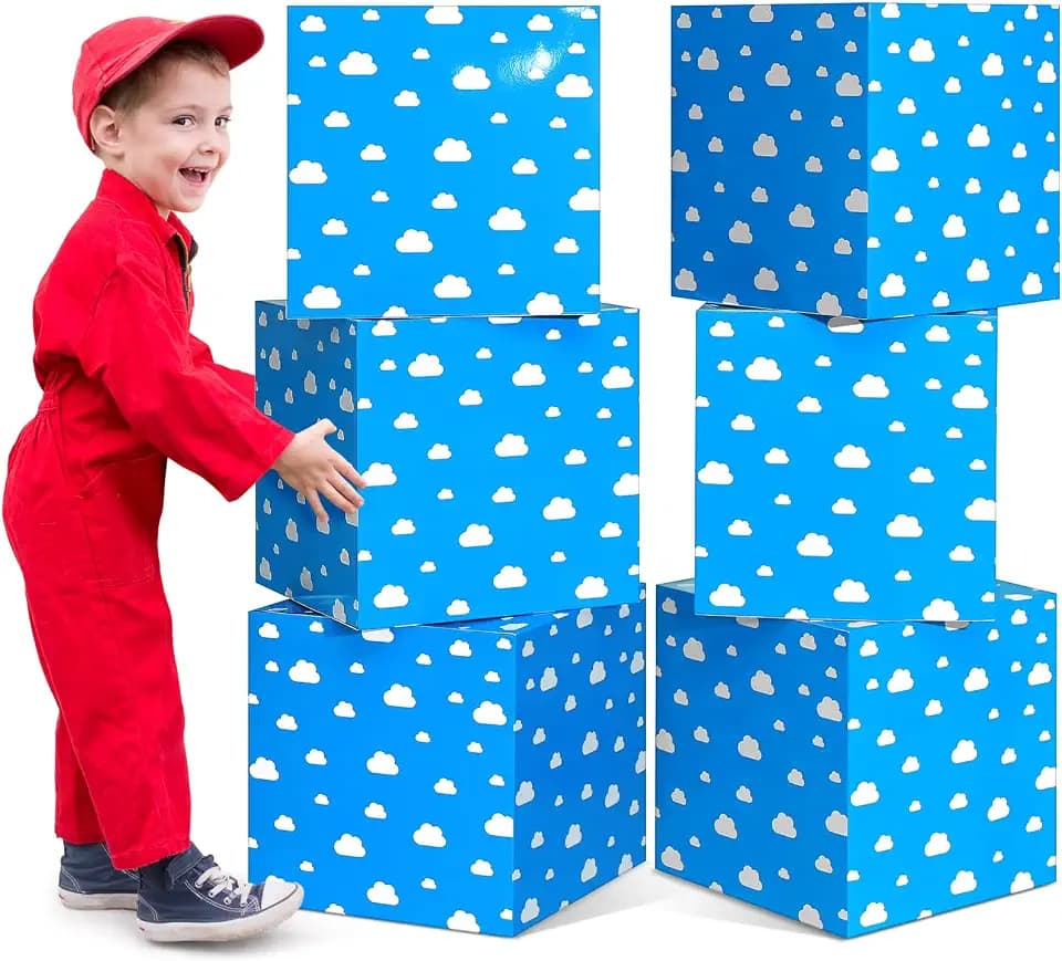 Dispowreath 6 Pcs Ninja Birthday Party Decorations Karate Large Box, 11.8”
