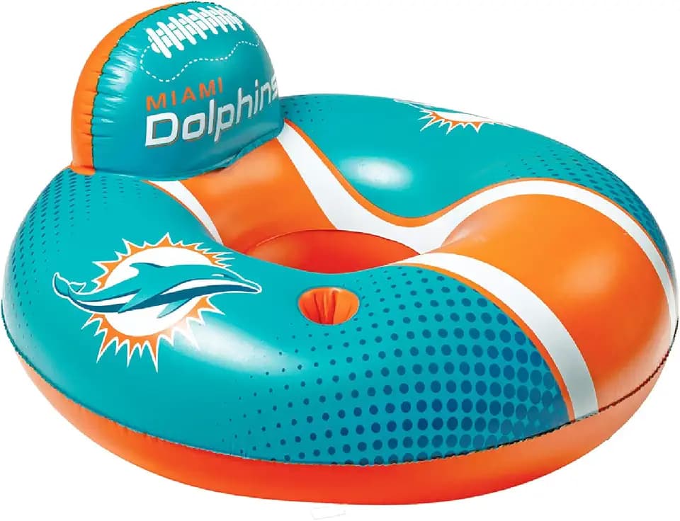 BigMouth 42” Inflatable Pool Floats Officially Licensed NFL Fan Gear Merchandise Back Support Inner Tube for Adults and Teens