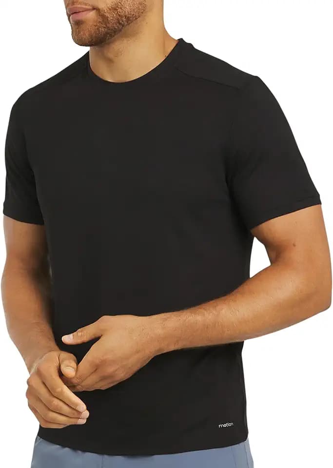 Motion Men's Slim Fit Tee Active Performance and Everyday Super Soft Stretchable T-Shirt (S-XL)