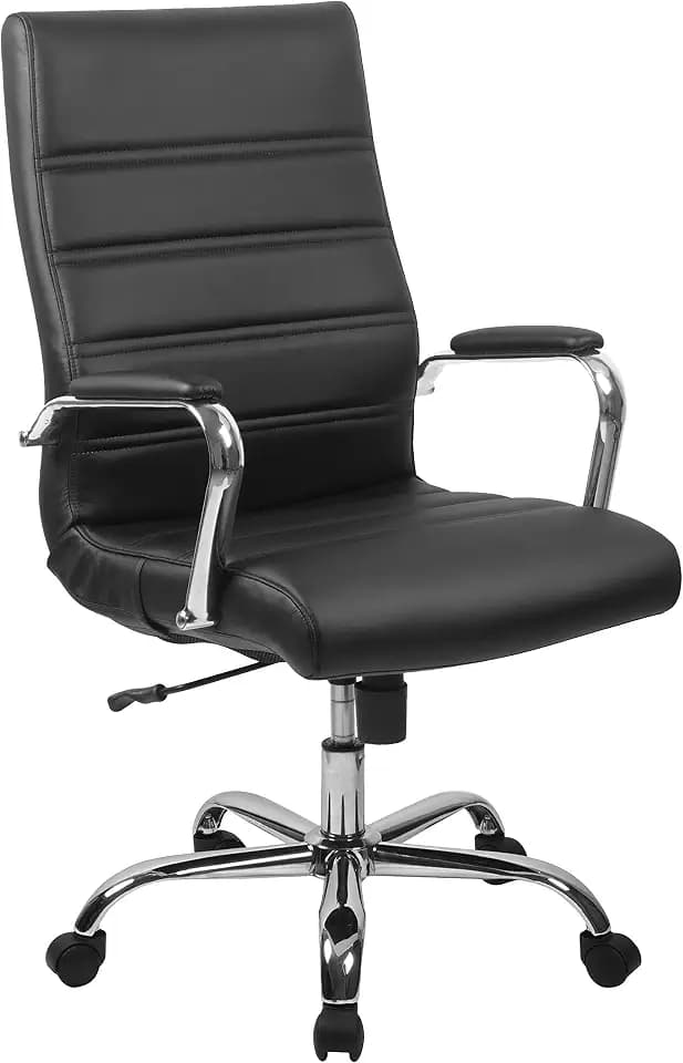 Flash Furniture High Back Office Chair - High Back LeatherSoft Executive Office Swivel Chair with Wheels