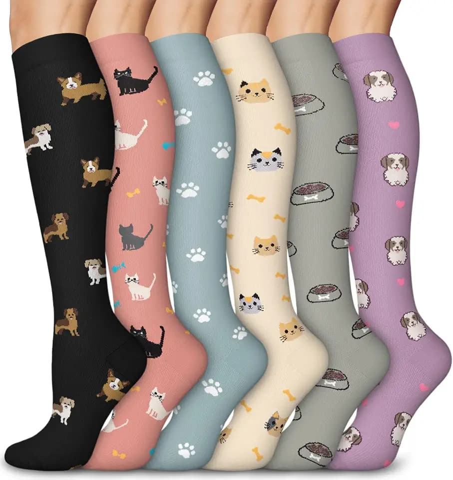 Aoliks Medical Compression Socks for Women & Men, Support Knee High Socks for Running,Nurses,Travel