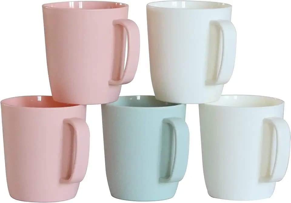 Coffee Mugs Set of 5,10 Ounce,3 Basic Colors