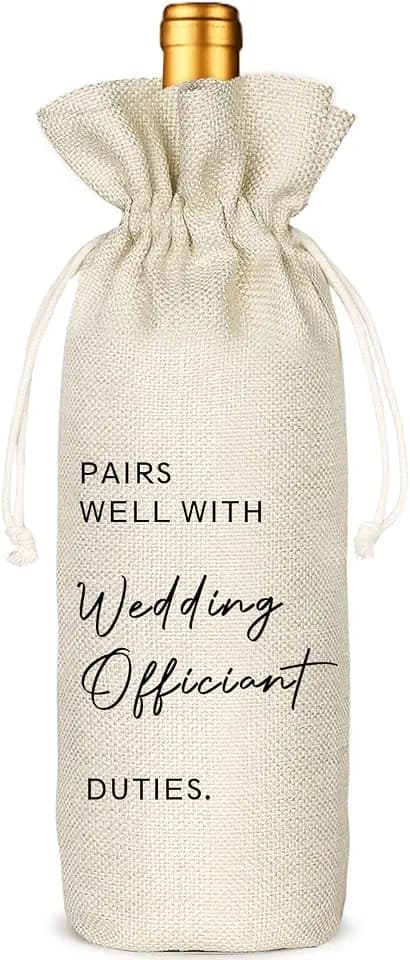Socive Wedding Officiant Gift, Pairs Well with Wedding Officiant Wine Bag, Gifts for Pastor, Proposal Gift for Host, Drawstring Wine Bags