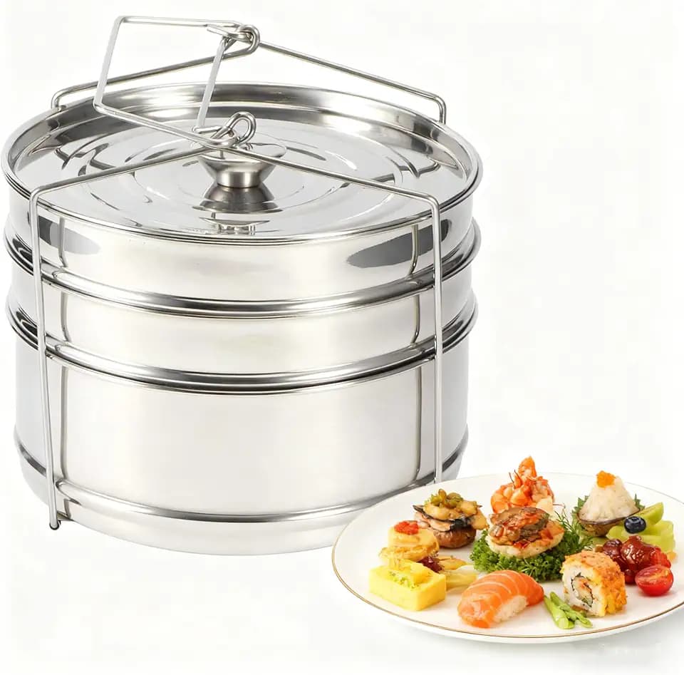 3-Tier Stackable Steamer Insert Pans