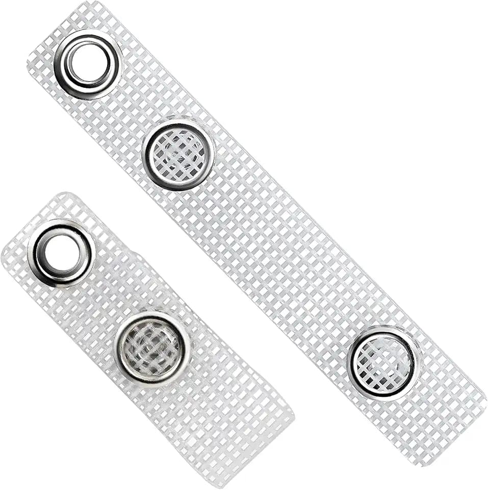 60Pcs ID Badge Holder Straps Plastic ID Badge Strap with Snaps and Eyelets