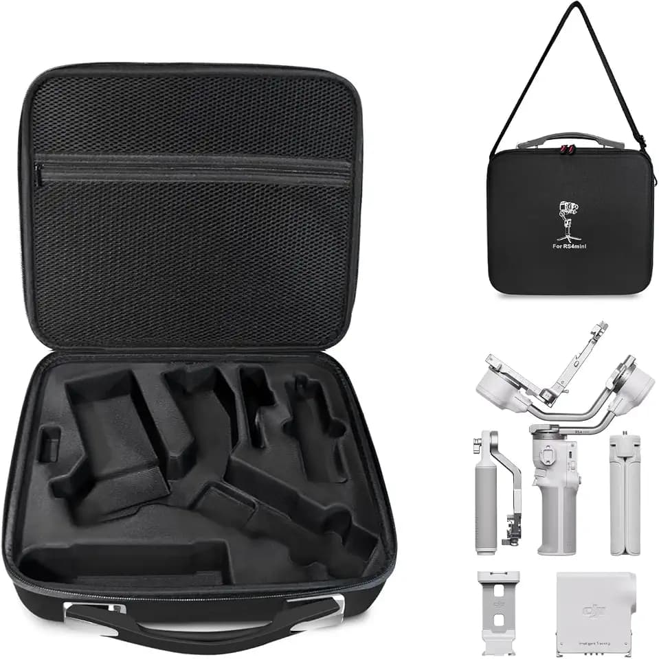 DJI RS 4 Mini Tasche,Tragbare wasserdichte Case für DJI RS 4 Mini Creator Combo mit Schultergurt (Schwarz)
