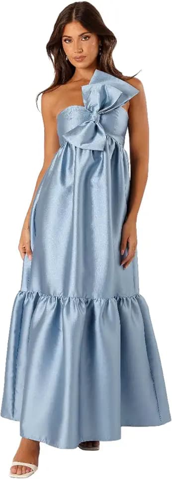 Petal & Pup Women's Betina Bow Front Maxi Dress