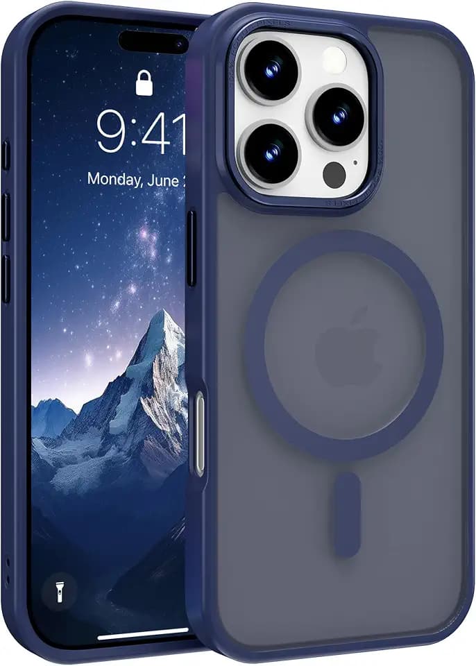 Magnetic for iPhone 16 Pro Case,Dark Blue