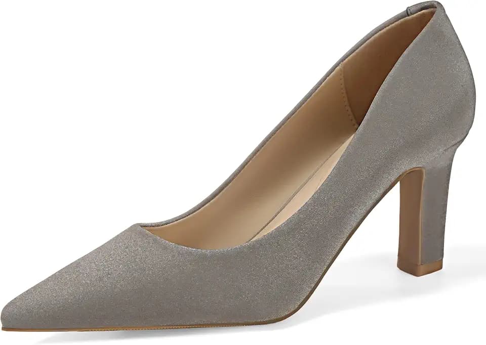 Womens High Heels Closed Pointed Toe Pumps Slip on Dress Shoes