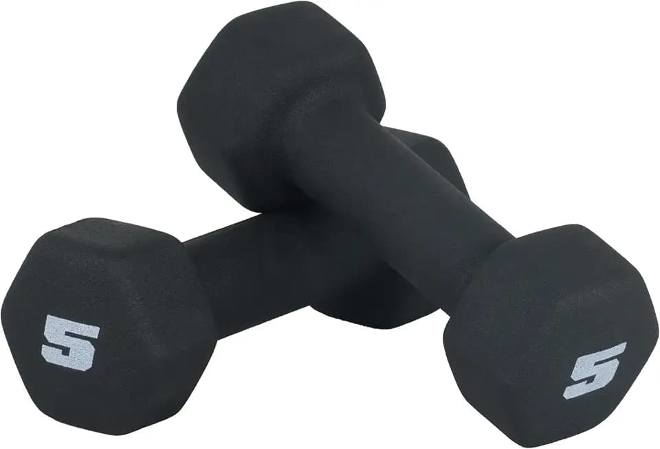 CAP Barbell Neoprene Dumbbell Weights Pairs & Sets | Black