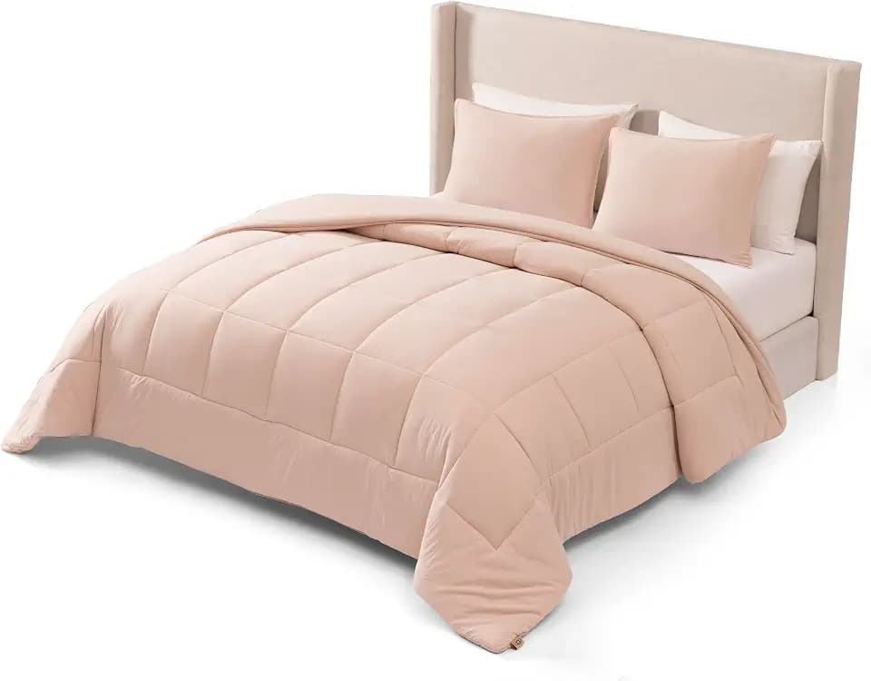 UGG Leonora Queen Comforter Set, Soft & Lightweight, 3-Piece, Pink Quartz