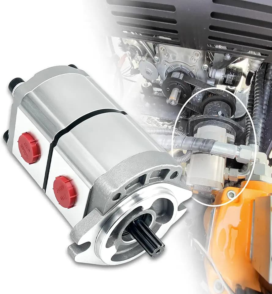 PGP51088G3LP Hydraulic Gear Pump Two Section Compatible with Agrotk (AGT) Skid Steer Loader KTT23, Replace # AGT-SLCLB